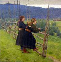 Two girls on a plain, 1883