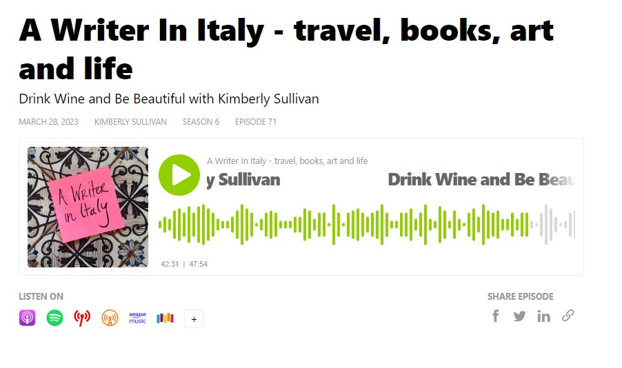 A Writer in Italy podcast
